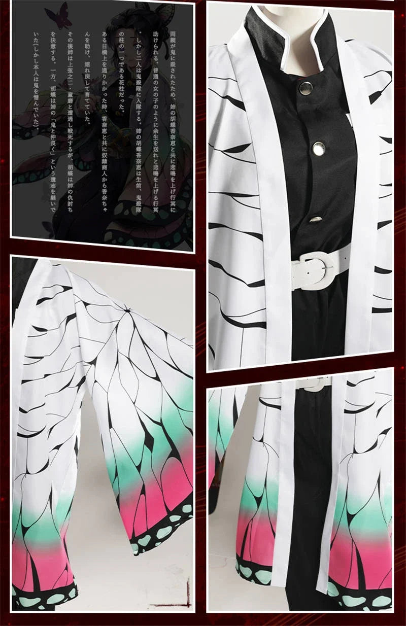 Kochou Shinobu Anime Cosplay Costume with - Wig Set