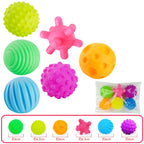 6Pcs Textured Multi Ball Set Develop Tactile Senses Toy Baby Touch Hand Ball Toys Training Ball Massage Soft Balls Kids Gifts