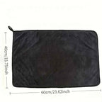 Dark gray car microfiber towel, oversized strong absorbent car wash cloth, high-efficiency cleaning wipe cloth