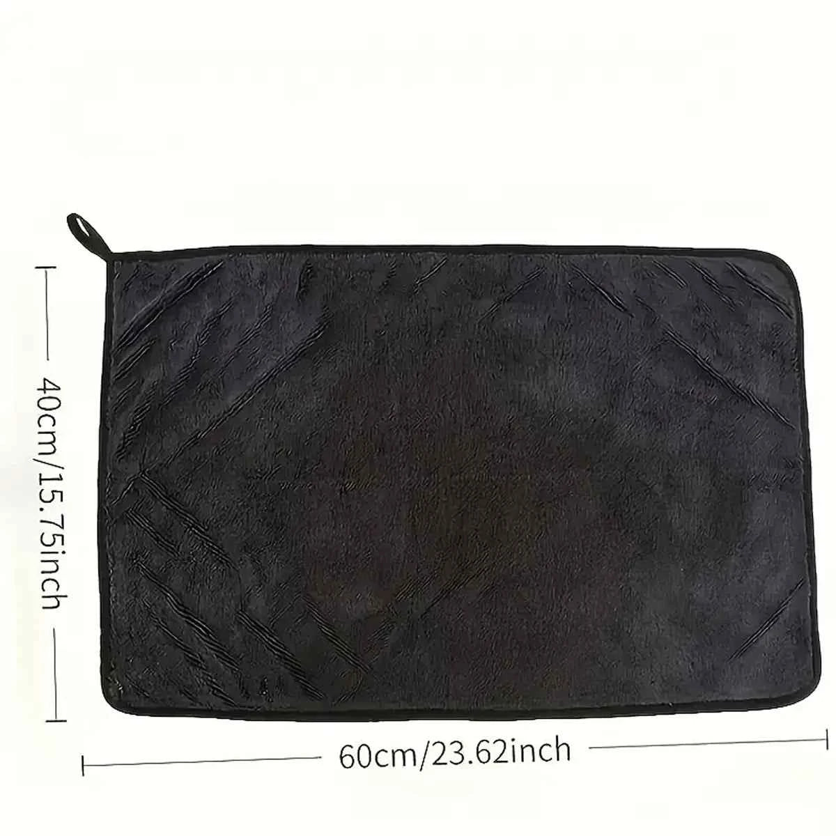 Dark gray car microfiber towel, oversized strong absorbent car wash cloth, high-efficiency cleaning wipe cloth