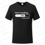 Huge Fart Loading Men's T-shirt Humor Tee Joke Gag Tshirt for Dad Gifts Guys Male Clothes Short Sleeve Tees Funny Graphic Tops