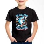 New Funny Six Seven Italian Brainrot 67 Number Graphic Print T-Shirt Boy/Girl Summer Short Sleeved Kids Comfortable Tshirt Top