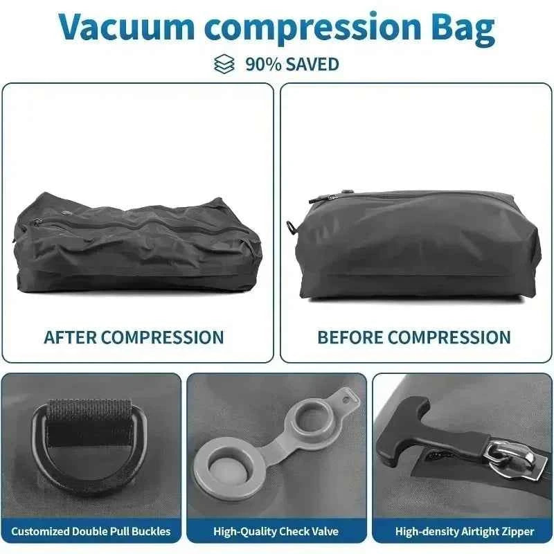 17L Vacuum Compression Bag with Air Pump Reusable Travel Clothing Storage Bag Compression Luggage Bag