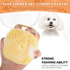 Dog Bathing Brush Pet Massage Brush Shampoo Dispenser Soft Silicone Brush Rubber Bristle for Dogs and Cats Shower Grooming Tool - WTN Essentials 