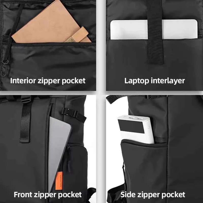 Men's Travel Bag 15.6inch Laptop Computer Backpack Outdoor Waterproof Camping Hiking School Bag College Business Rucksack