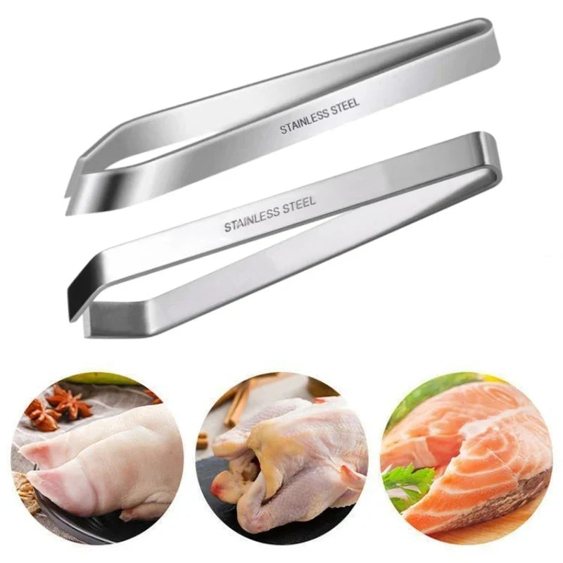 430 Stainless Steel Fish Bone Tweezers – Precision Fish Bone Remover Tool