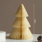 Paper Christmas Tree Ornaments 3D Honeycomb Christmas Tree Decorations Folded Paper 2026 Xmas New Year Desktop Arrangement Decor
