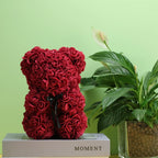 Artificial Flower Eternal Rose Teddy Bear for Mom Mother's Day Birthday Valentine's Day Anniversary Gifts &Artificial Room Decor