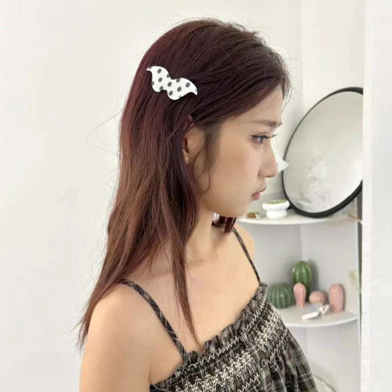 1/4pcs Mustache Hair Clip Polka Dot Y2K Retro Clips Fun Quirky Bangs Side Hairpins Harajuku Style Headwear Accessory Decoration