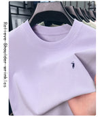 100% cotton men's short sleeve T-shirt fashion brand Paul Pony embroidery summer new high-end comfortable casual round neck top