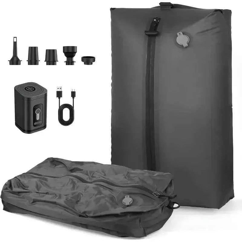 17L Vacuum Compression Bag with Air Pump Reusable Travel Clothing Storage Bag Compression Luggage Bag