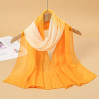 2024 New Print Chiffon Scarf Shawl Women Sunscreen Silk Scarf Turban Long Wrap Beach Travel Outdoor Accessories Trendy Headband