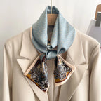 50 Color New Women Silk Feel Printed Design Scarf Shawl Fashion Luxury Long Narrow Small Silk Scarves Ladies Headband Headscarve