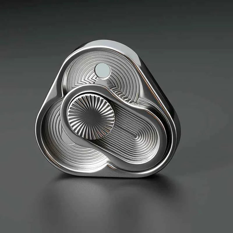 Triangle Spinner Flip Coin EDC Fidget Push Coin Decompression Hand Toy Handle Piece Fidget Spinner Fun Toy