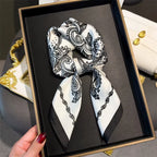 2025 New Fashion 70X70cm Women's Scarf Silk Paisley Print Scarf Square Shawl Decorative Headband Neck Luxury Design Bandana
