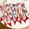 5pcs/set Series Silk Satin Scarf Women Cloth Hair Bands Headdress Accessories Lady Scarves Ribbon Neck Ties for Bag Handle