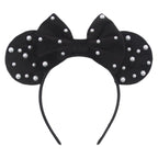 New Trendy Mouse Ears Headband 3.3"Velvet For Girls Soft Bow Hairband Halloween Festival Party Trip DIY Hair Accessories Gifts