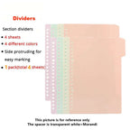 A5/B5/A4 Binder Notebooks Loose Leaf Replaceable Inner Refill with Divider Metal Ring Journal for Student Office School Supplies