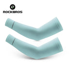 ROCKBROS  Arm Sleeve Breathable Quick Dry UV Protection Cycling Sport Sleeve Ice Fabric Sunscreen Sports Wear Fitness Arm Sleeve