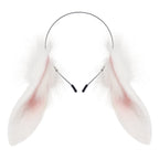 Animal Rabbit Ears Headband Faux Fur Bunny Headwear Plush Hairband Party Cosplay Costume Accessories