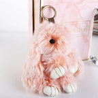 Fluffy Bunny Plush Keychain Cute Rabbit Bag Charm