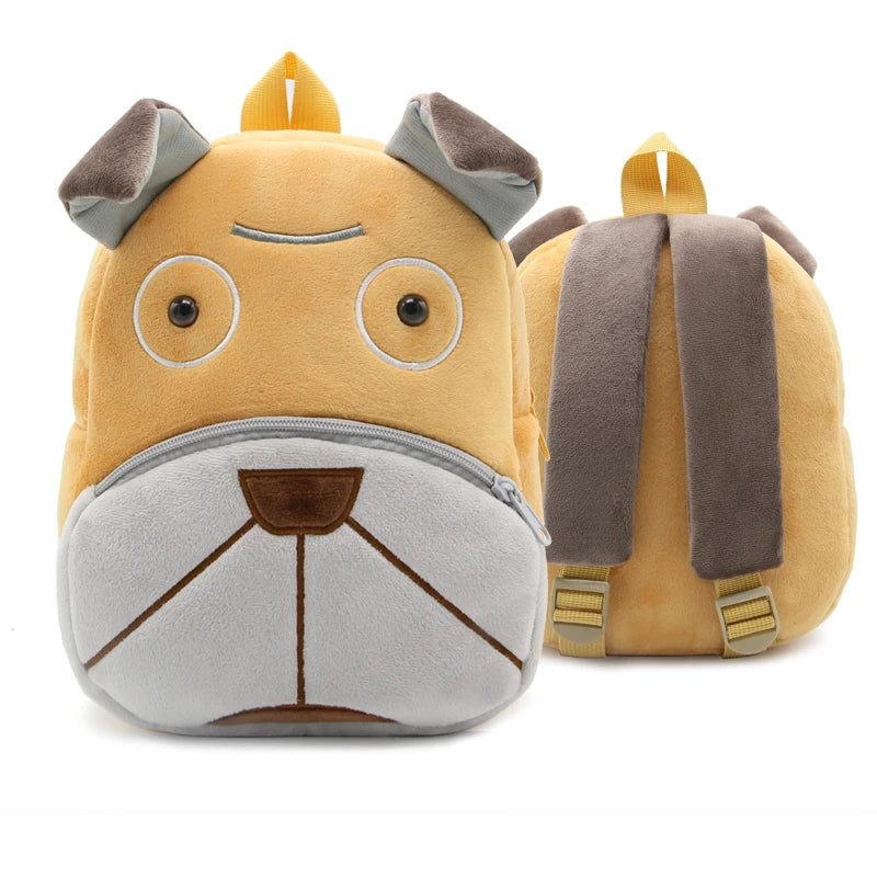 Cute Cartoon Animal Plush Backpack Soft Children Kindergarten Schoolbag Toddler Travel Bag Gift For Girls Boys