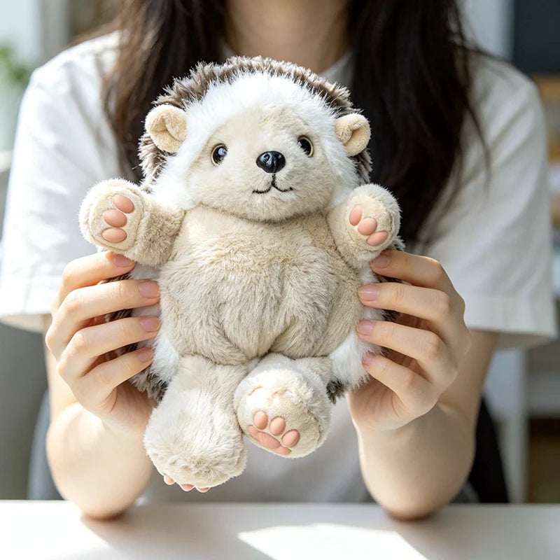 10/20/25cm Cute Hedgehog Plush Doll Soft Hedgehog Huggable Pillow Lifelike Hedgehog Pendant Doll Lovely Desktop Pet Bag Decor