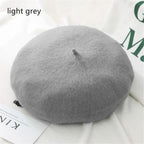 Autumn Winter Felt Beret Hats Women Fashion French Painter Hat Girls Trendy Solid Color Berets Ladies Multicolored Flat Cap