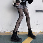 Japanese Lolita Retro Floral Rattan White Stocking Hot Tights Classic Lolita Hollowed Out Lace Mesh Stockings Bottomed Pantyhose