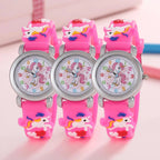 New Fashion Colorful Cartoon Unicorn Student and Children's Watch Quartz Watch Electronic Watch