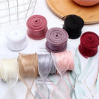 10Yards/Roll Chiffon Silk Ribbon Organza Satin For DIY Craft Gift Wrapping Decoration Wedding Bouquets Wreath Sewing Supplies