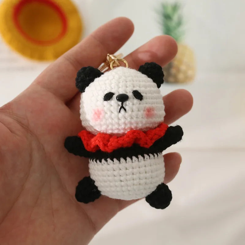 Cute Rabbit Crochet Keychain Handmade Bunny Bag Charm