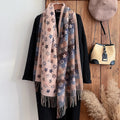New Brand National Style Cashmere Scarf Winter Women Pashmina Shawls Warm Blanket Wraps Female Foulard Bandana Thick Scarves