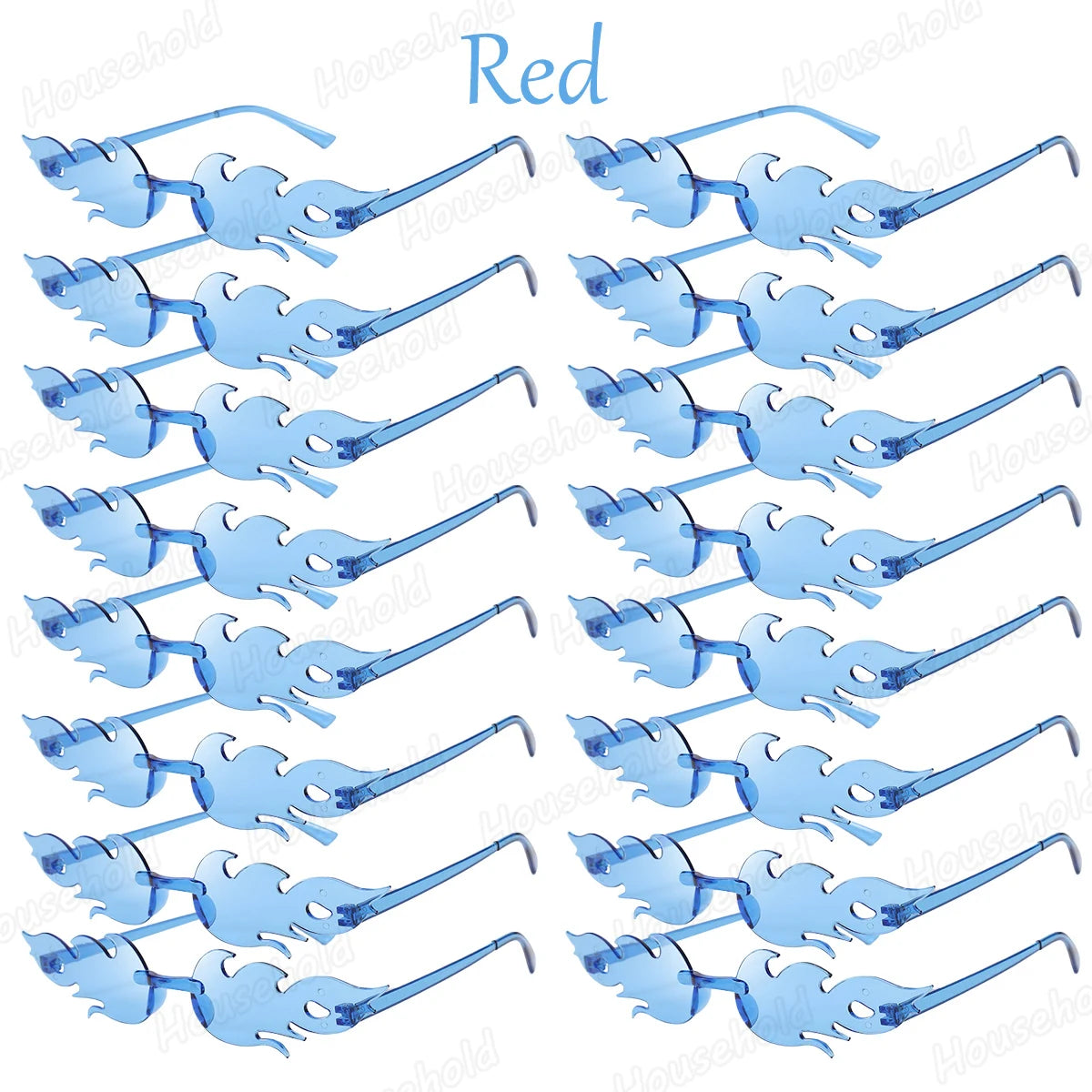 12-120Pcs Fire Flame Sunglasses Rimless Fire Sunglasses Candy Color Party Sunglasses Wedding Funny Sunglasses for Guest