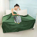 Attack on Titan Blanket Cloak Shingeki No Kyojin Survey Corps Cloak Cape Flannel Cosplay Costume Hoodie