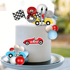7pcs Red Racing Cars Themed Birthday for Cake Candles, Number 0 1 2 3 4 5 6 7 8 9 10 Candle Birthday Cake Topper