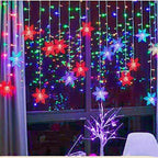 New Year LED Snowflake Curtain String Lights Indoor Halloween Light Wedding Home Party Xmas Lamps Eave Christmas Decoration