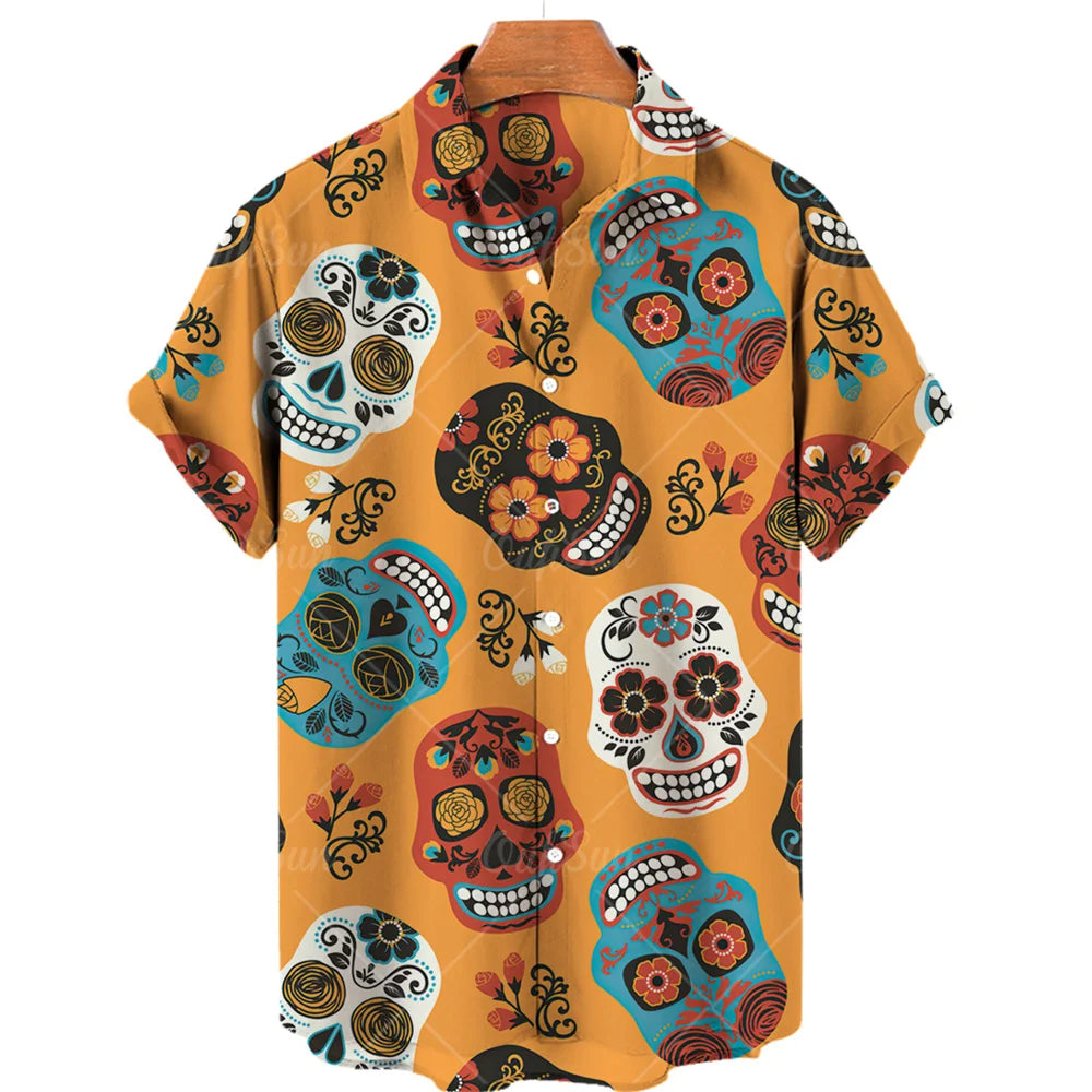 Men's Designer Hawaii Shirts Short Sleeve Collar Top Fashion Streetwear 3d Printed XS-5XL Hiphop Casual Vintage Clothing