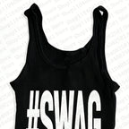 American fashion women's street vest Grunge Emo girl slim fit punk letter print cute crop top Y2k clothes Gothic baby top emo