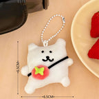 Cute Cartoon Puppy Plush Keychain Bag Charm