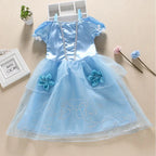 Kids Princess Costume Dress – Elsa, Anna, Jasmine & Moana Outfit