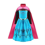 Frozen Elsa Anna Princess Girls Costume Kids Dress Disney Snow Queen Halloween Cosplay Birthday Party Dress Up 2-10 Years