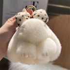 Fluffy Bunny Plush Keychain Cute Rabbit Bag Charm