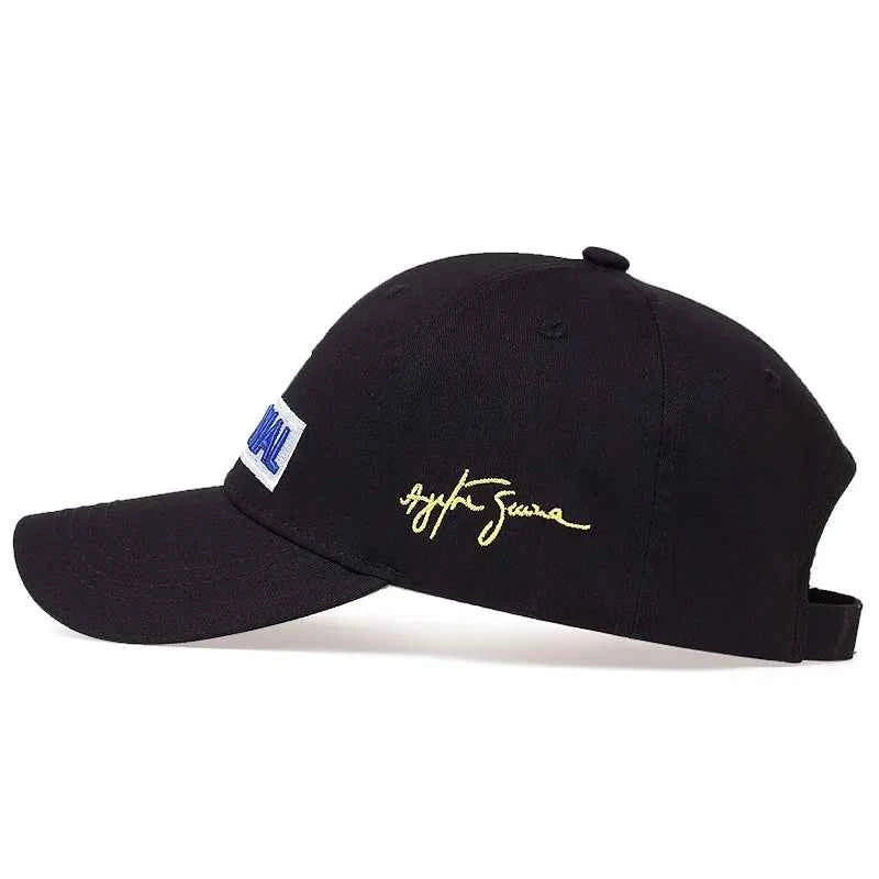 New Ayrton Senna Racer Fashion Embroidery Cap Outdoor Sun Protection Team Baseball Cap