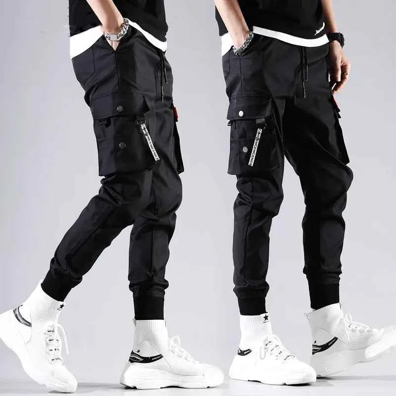 2026 New Trendy Solid Color Pants, Multi Flap Pocket Men's Cargo Pants, Loose Casual Outdoor Pants, Hombre Work Pants oversized