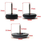 16/19/22/25/32/38mm Table Chair Foot Sliders Round Furniture Legs Pads With Screw Cabinet Sofa Glides Floor Protectors Sliders