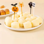 Halloween Ghost Bat Spider Cupcake Toppers – Spooky Party Picks