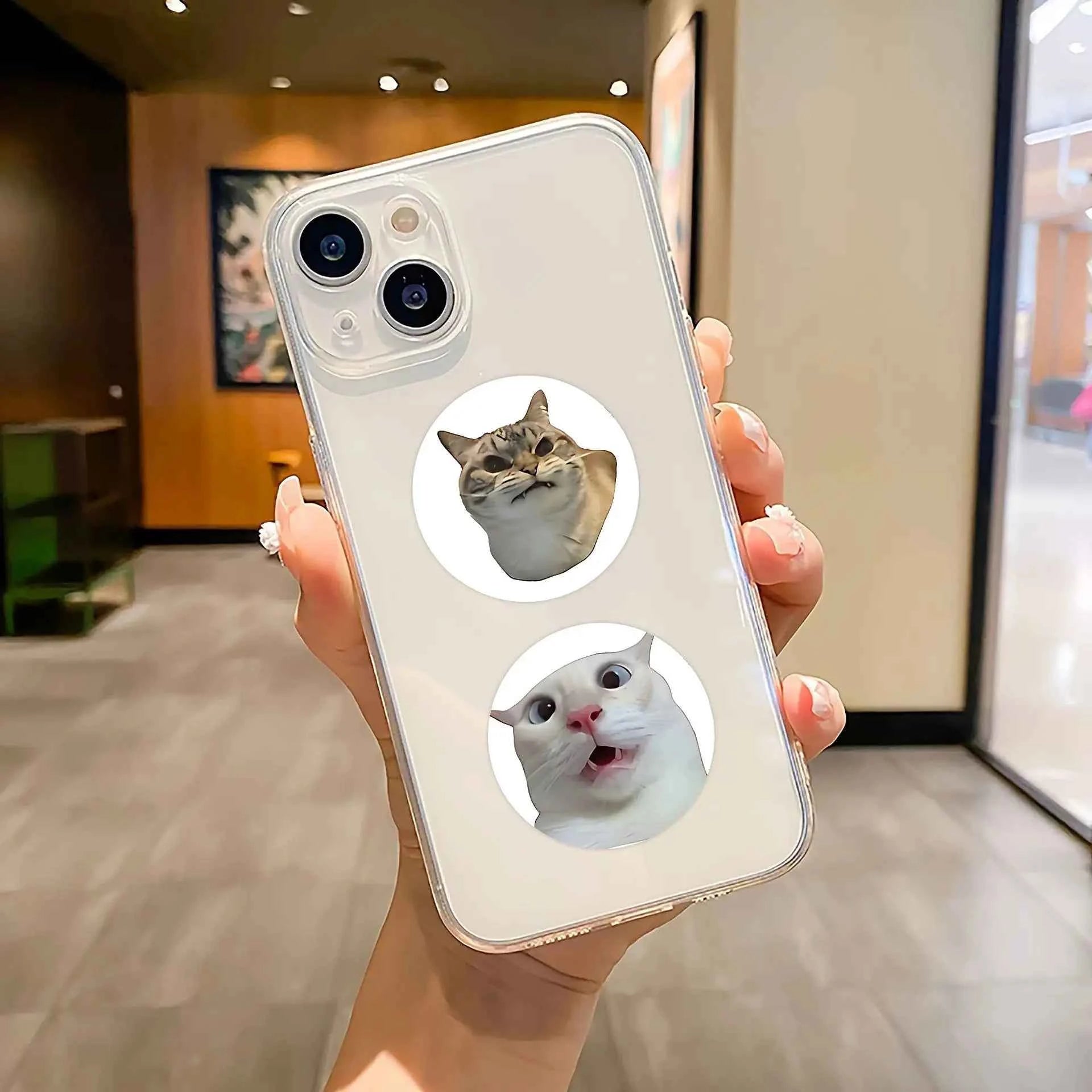 100pcs/500pcs Cartoon Meme Cat Stickers For School Reward Stickers Classroom Decor Encouragement Sticker For Student Teacher