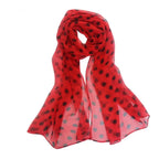 Polka Dot Scarf Ladies Women's Scarf Chiffon Scarf Soft Head Wraps Women's Lady Summer Sunscreen Air Conditioner Shawl