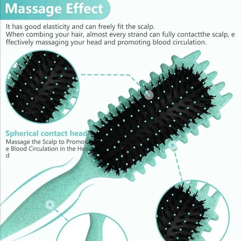 1PC Salon Quality Curling Hair Styling Brush for Men & Women Comb And Shape Curly Hair Reduce Pulling Hairdressing Tool